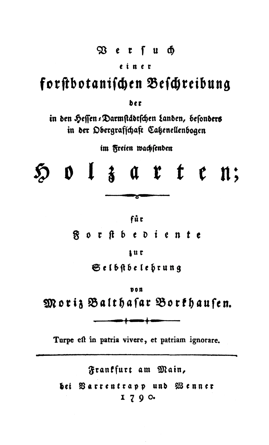 Borkhausen: Hessische Holzarten