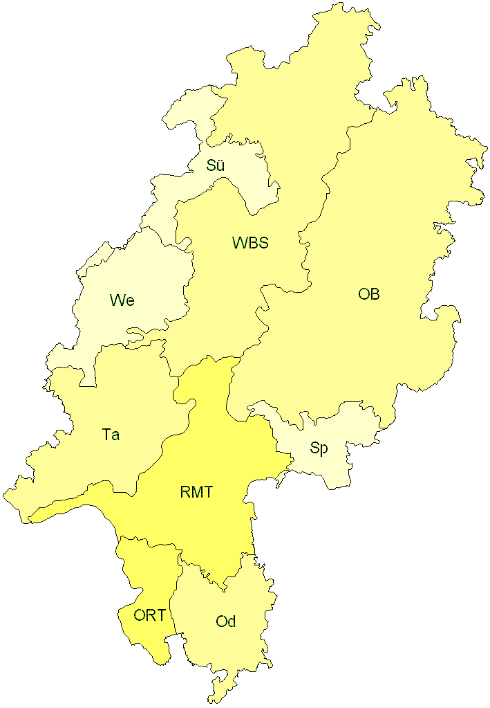 Verbreitung in Hessen Verbreitung in Hessen