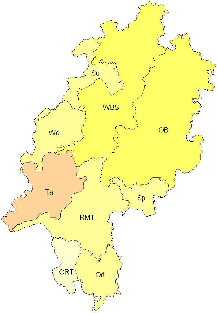 Verbreitung in Hessen Verbreitung in Hessen