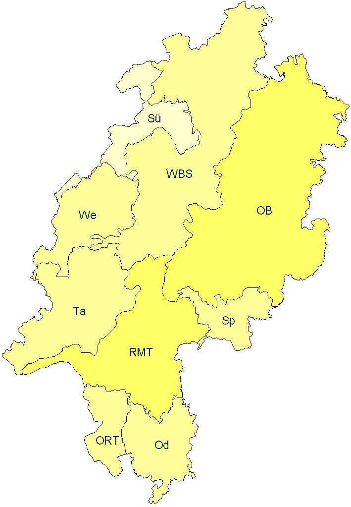 Verbreitung in Hessen Verbreitung in Hessen
